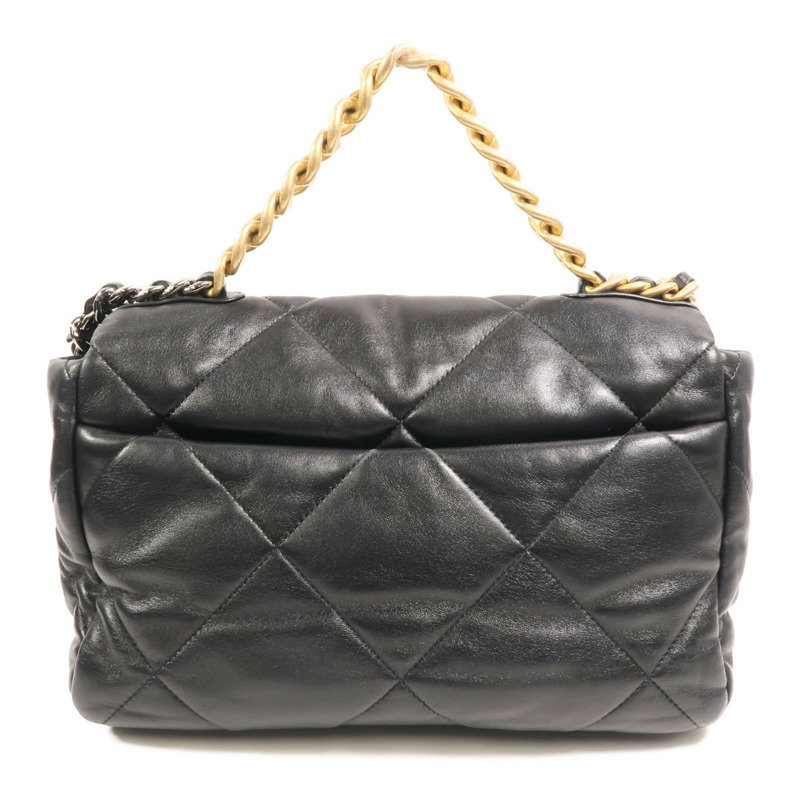 CHANEL 羊皮皮革Chanel 19 Medium鏈帶手挽肩背兩用袋-1