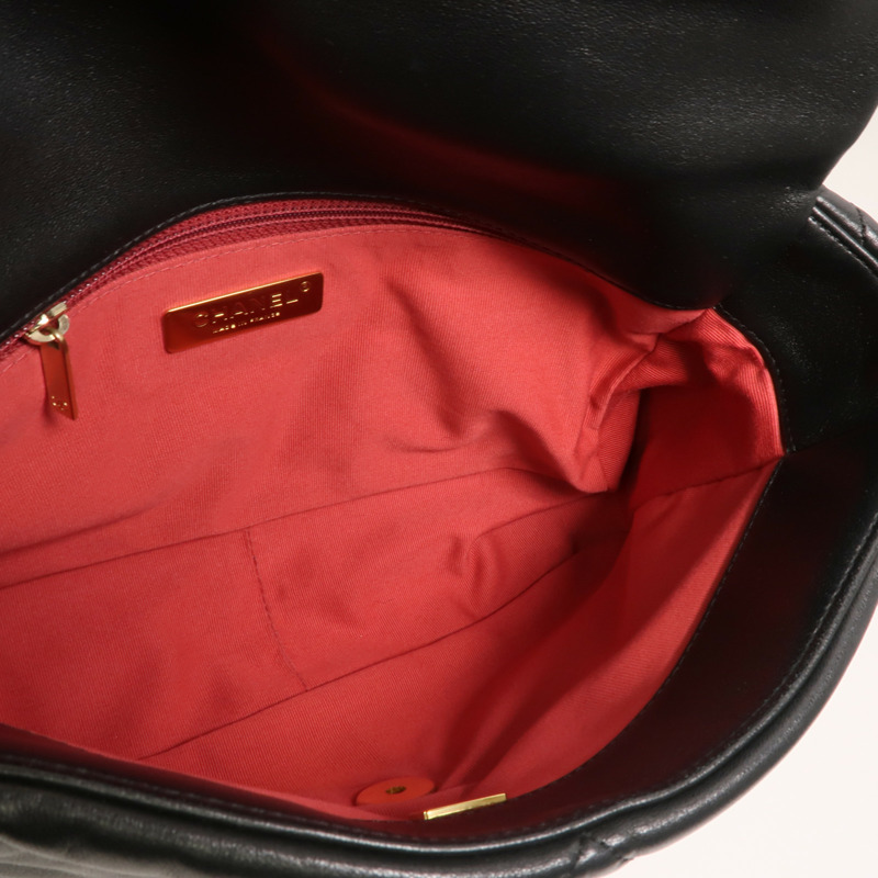 CHANEL 羊皮皮革Chanel 19 Medium鏈帶手挽肩背兩用袋-4