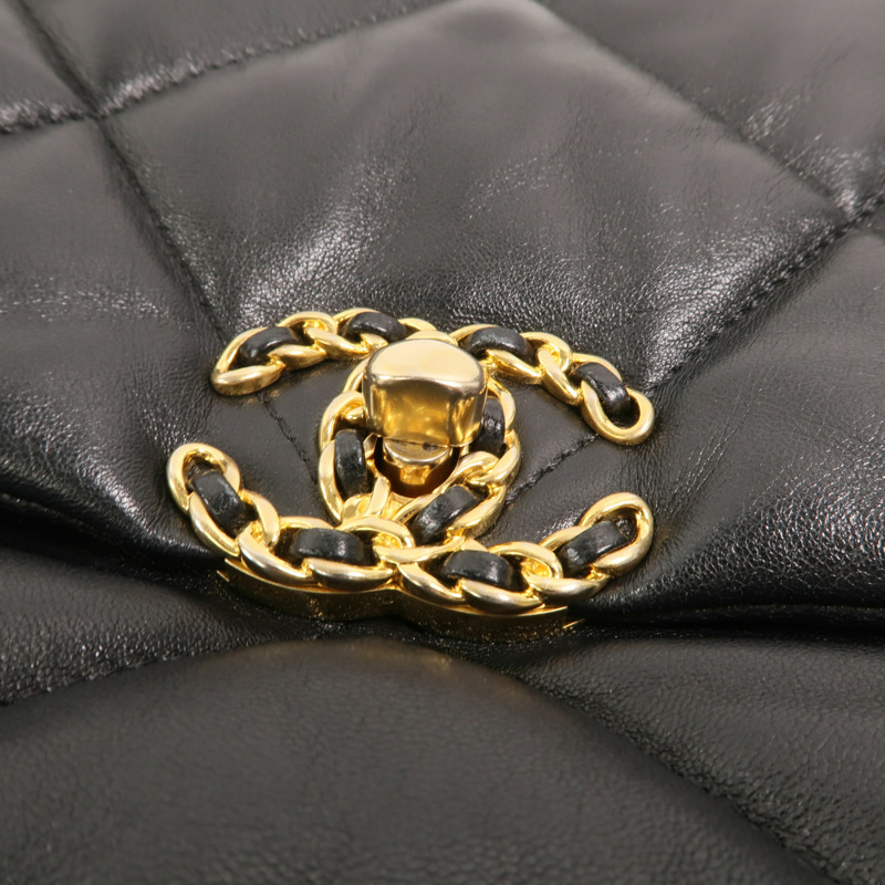 CHANEL 羊皮皮革Chanel 19 Medium鏈帶手挽肩背兩用袋-8