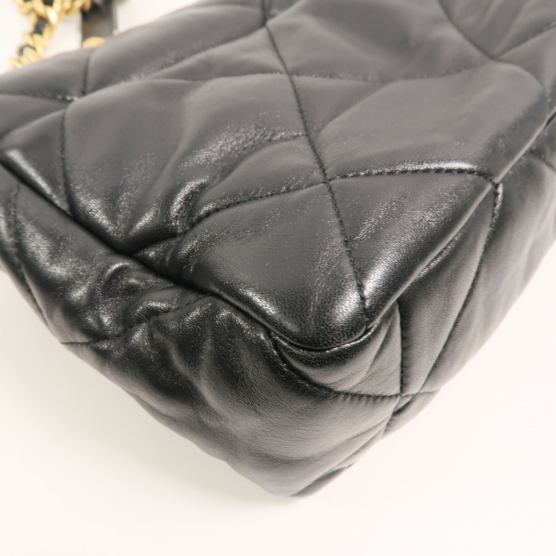 CHANEL 羊皮皮革Chanel 19 Medium鏈帶手挽肩背兩用袋-13