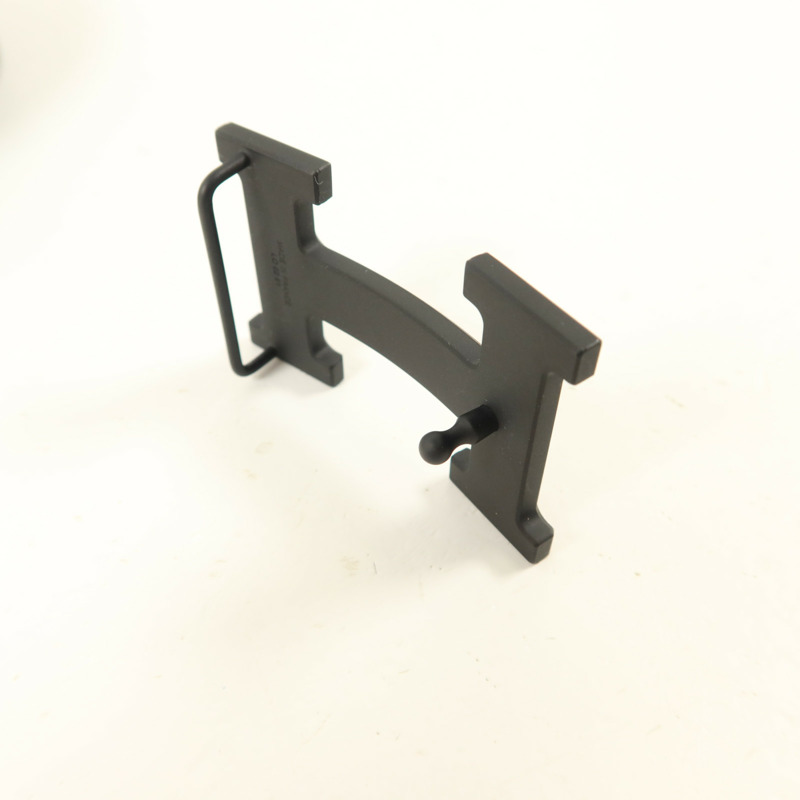 HERMES Box/Togo皮革Constance Reversible H腰帶Noir/Etain-4