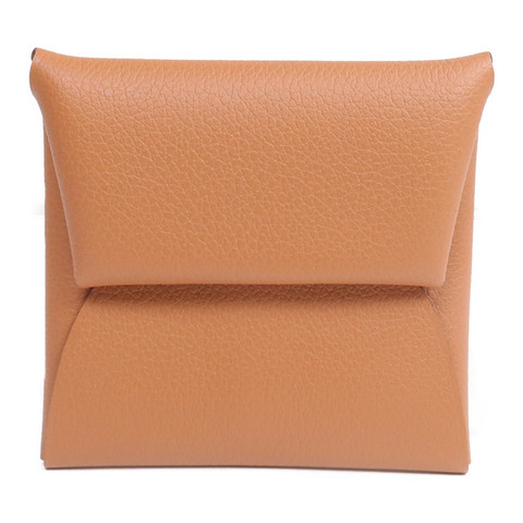 HERMES Evercolor皮革Bastia零錢包Gold