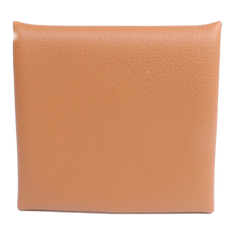 HERMES Evercolor皮革Bastia零錢包Gold-2