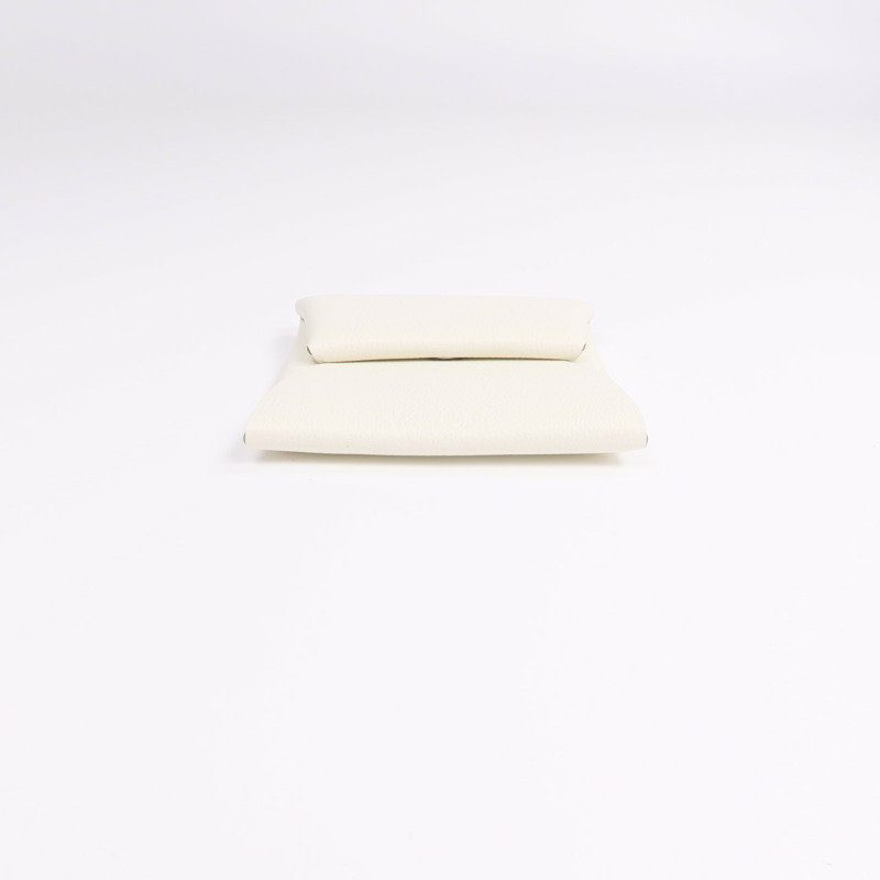 HERMES Evercolor皮革Bastia零錢包Mushroom/Vert Fizz-5