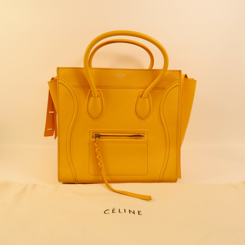 CELINE 牛皮皮革Medium Phantom Luggage手挽袋-9