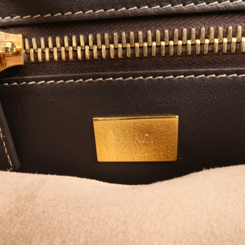 FENDI 牛皮皮革Peekaboo Iconic Medium手挽肩背兩用袋-7