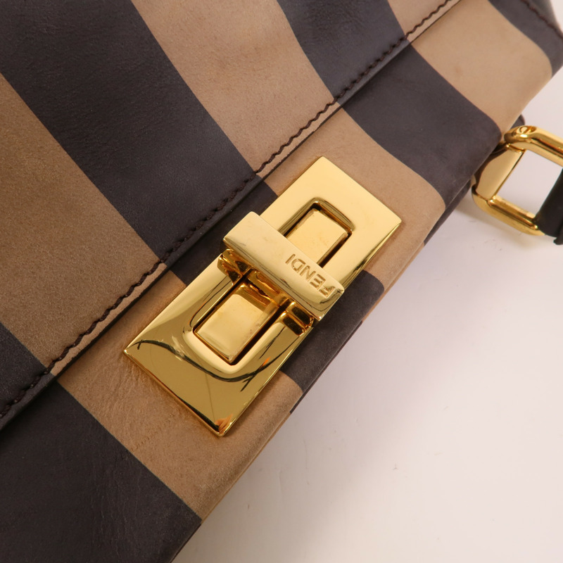 FENDI 牛皮皮革Peekaboo Iconic Medium手挽肩背兩用袋-9