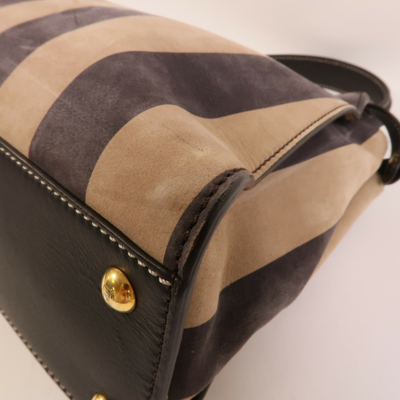 FENDI 牛皮皮革Peekaboo Iconic Medium手挽肩背兩用袋-11