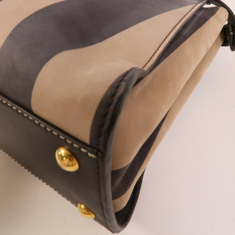 FENDI 牛皮皮革Peekaboo Iconic Medium手挽肩背兩用袋-13