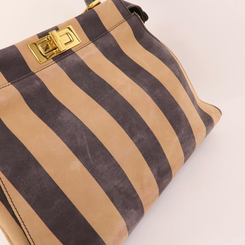 FENDI 牛皮皮革Peekaboo Iconic Medium手挽肩背兩用袋-14