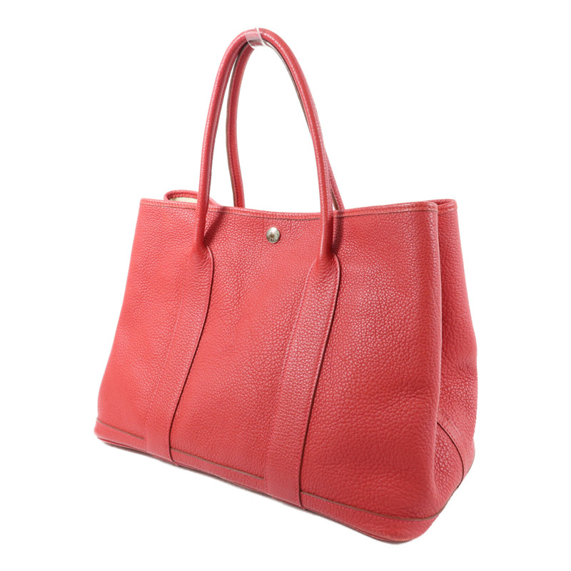 HERMES Negonda皮革Garden Party PM手挽袋Rouge Casaque-2