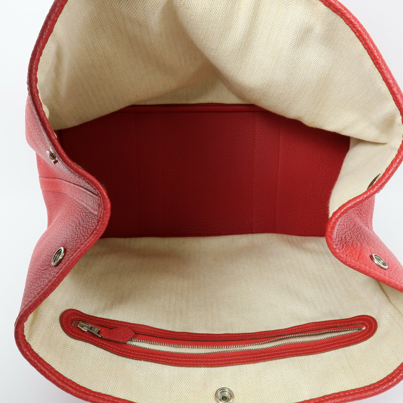 HERMES Negonda皮革Garden Party PM手挽袋Rouge Casaque-4