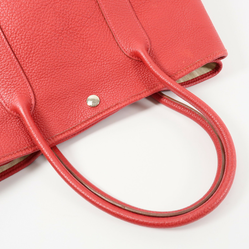 HERMES Negonda皮革Garden Party PM手挽袋Rouge Casaque-6