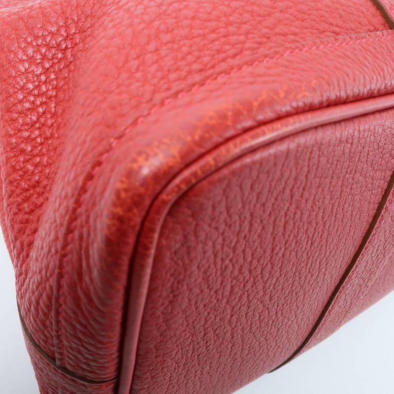 HERMES Negonda皮革Garden Party PM手挽袋Rouge Casaque-8