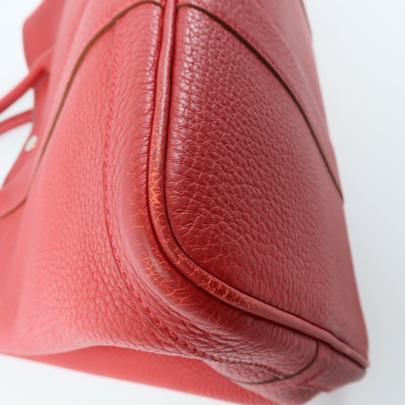 HERMES Negonda皮革Garden Party PM手挽袋Rouge Casaque-10