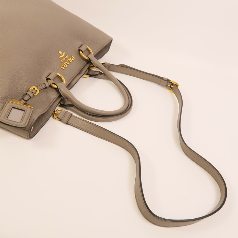 PRADA 牛皮皮革Vitello Phenix手挽肩背兩用袋-4