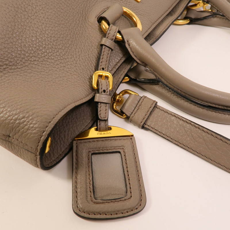 PRADA 牛皮皮革Vitello Phenix手挽肩背兩用袋-5