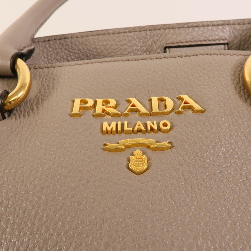 PRADA 牛皮皮革Vitello Phenix手挽肩背兩用袋-7