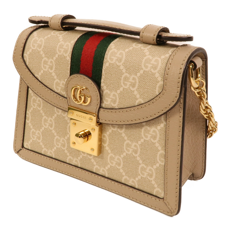 GUCCI 塗層帆布Mini Ophidia手挽肩背兩用袋-2