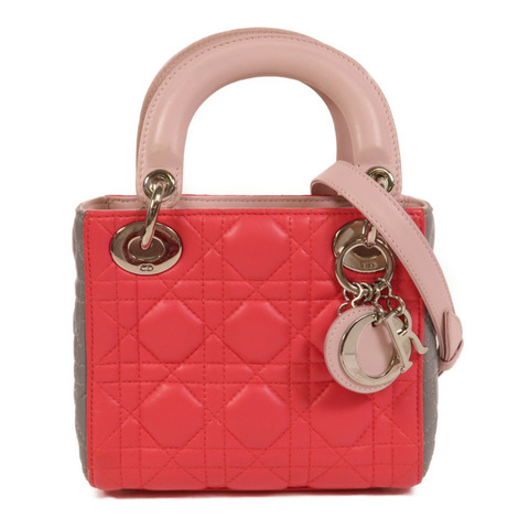 Dior 羊皮皮革Mini Lady Dior手挽肩背兩用袋