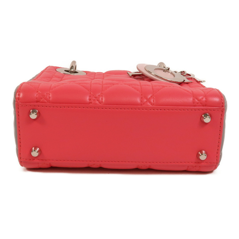 Dior 羊皮皮革Mini Lady Dior手挽肩背兩用袋-3