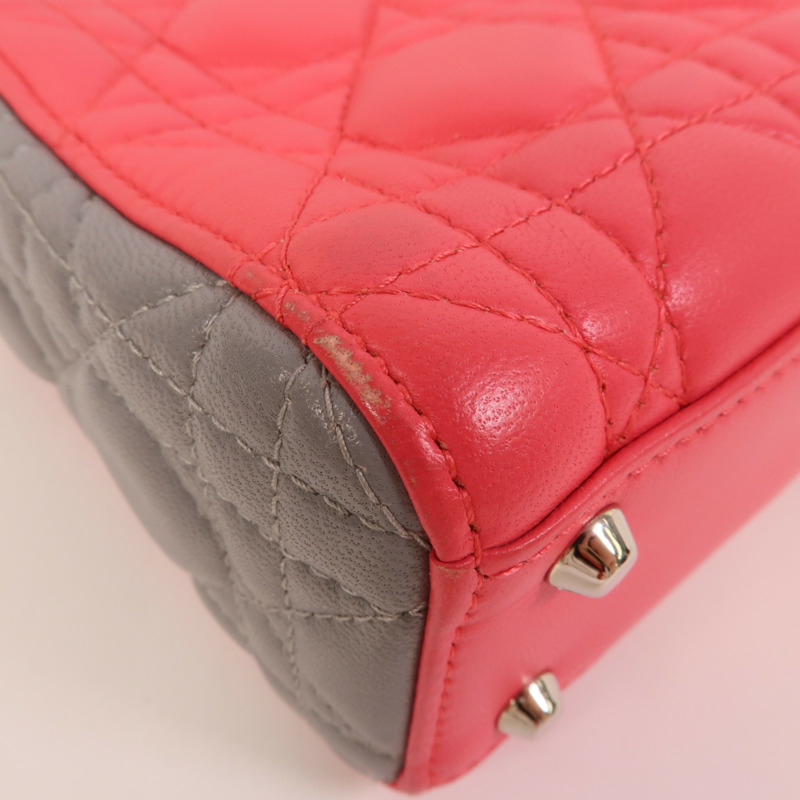 Dior 羊皮皮革Mini Lady Dior手挽肩背兩用袋-10