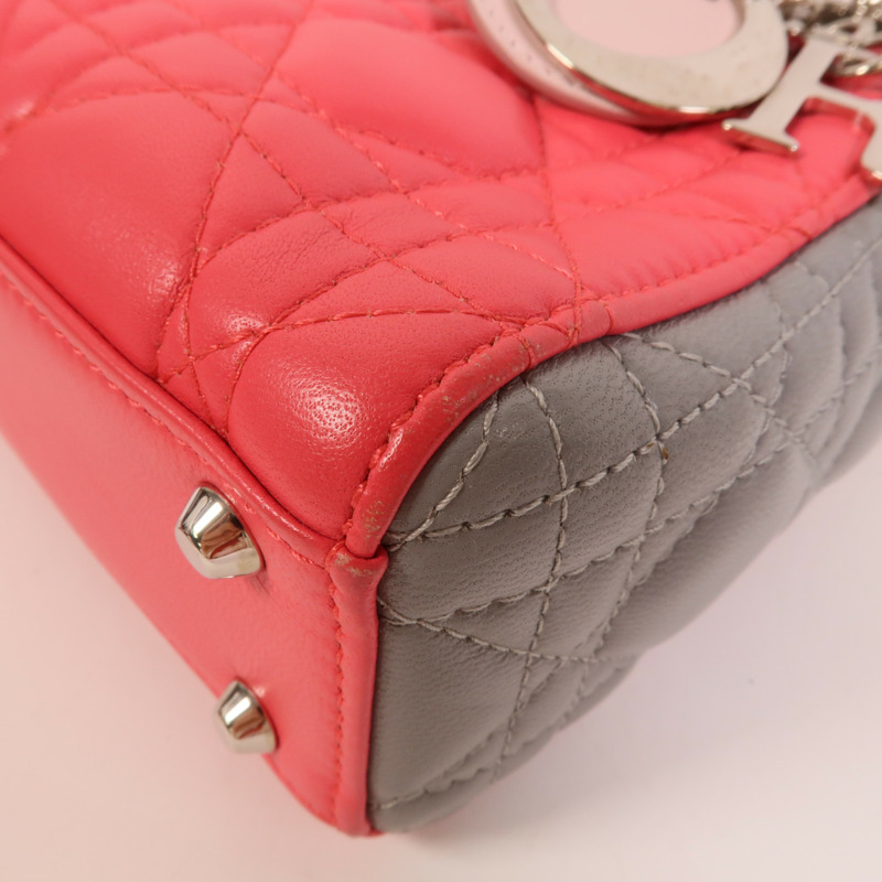 Dior 羊皮皮革Mini Lady Dior手挽肩背兩用袋-11