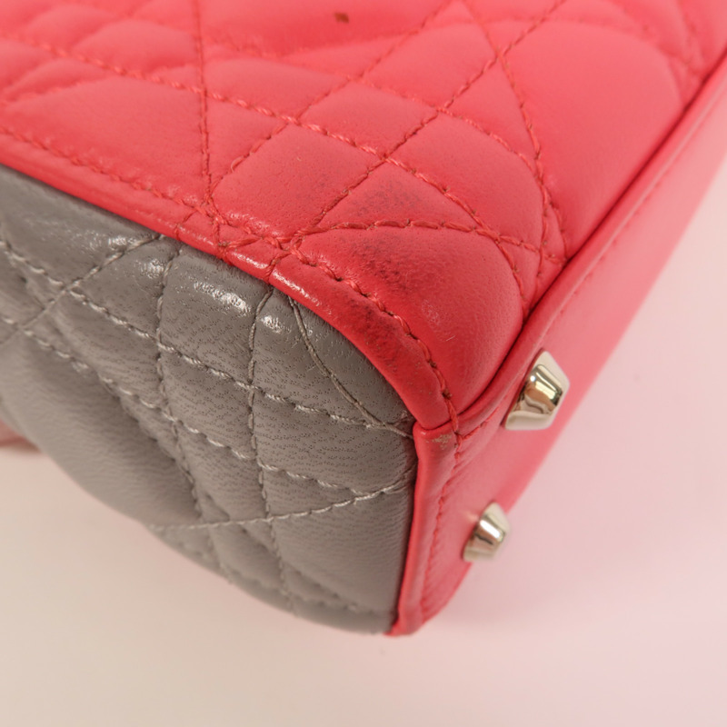 Dior 羊皮皮革Mini Lady Dior手挽肩背兩用袋-12