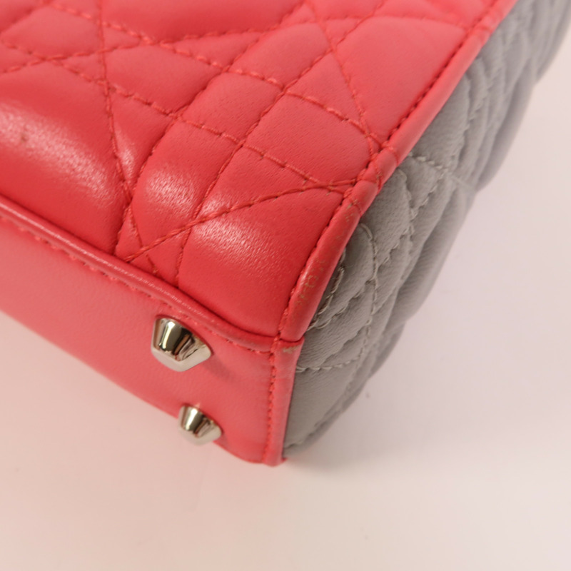 Dior 羊皮皮革Mini Lady Dior手挽肩背兩用袋-13