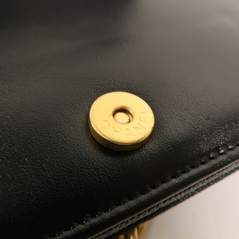 CHANEL 牛皮皮革Boy Wallet On Chain鏈帶肩背袋-15