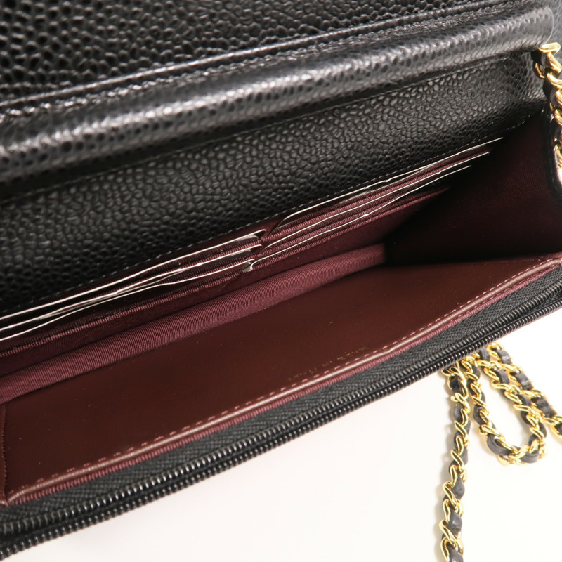 CHANEL 牛皮皮革WOC Wallet On Chain鏈帶肩背袋-4