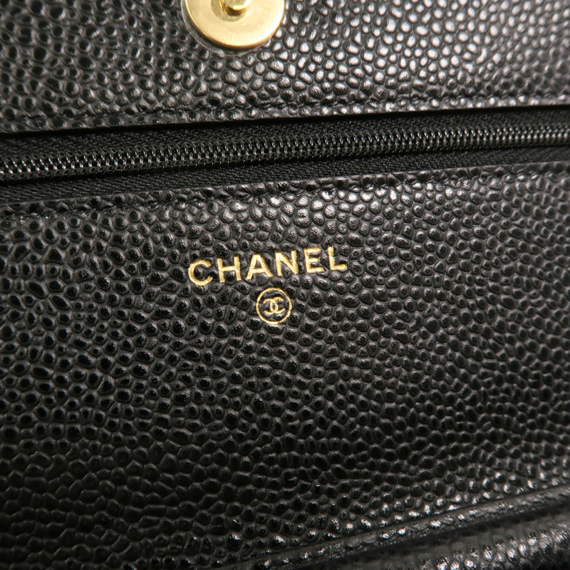 CHANEL 牛皮皮革WOC Wallet On Chain鏈帶肩背袋-5