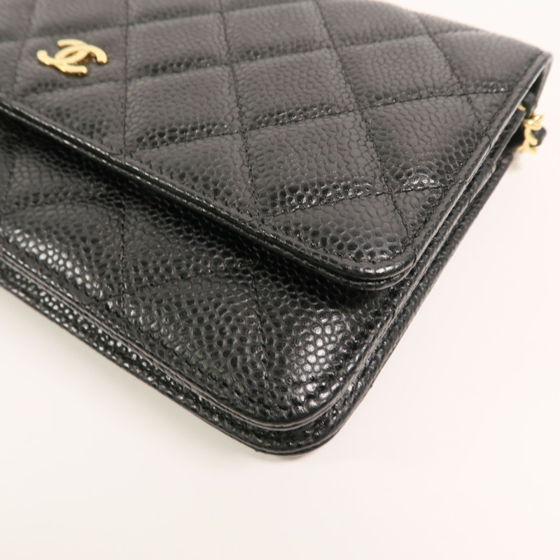 CHANEL 牛皮皮革WOC Wallet On Chain鏈帶肩背袋-12