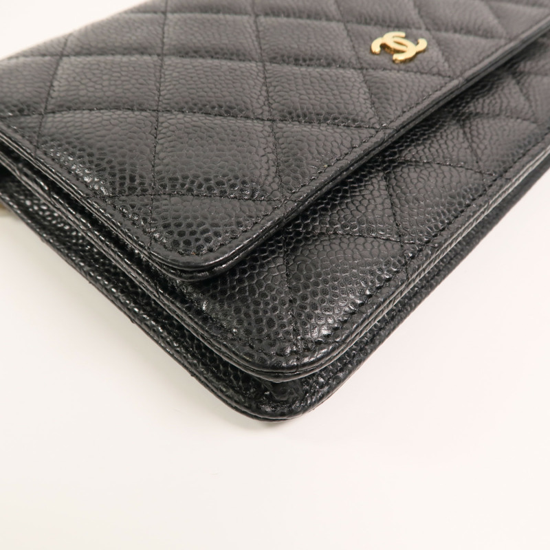 CHANEL 牛皮皮革WOC Wallet On Chain鏈帶肩背袋-13