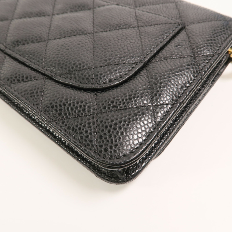 CHANEL 牛皮皮革WOC Wallet On Chain鏈帶肩背袋-14