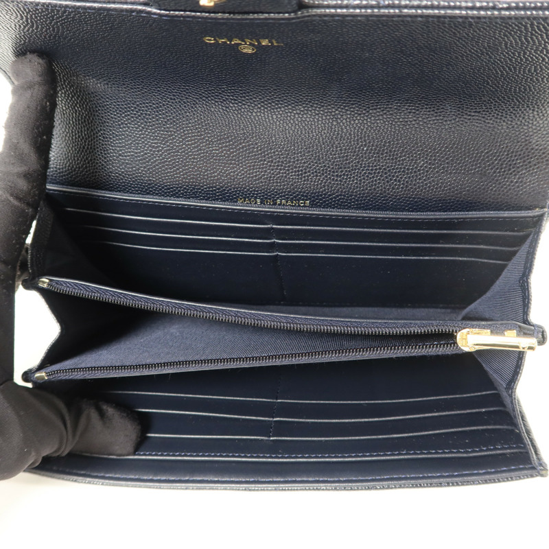 CHANEL 牛皮皮革Classic Flap Long Wallet長錢包-4