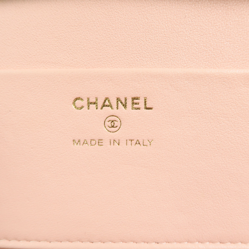 CHANEL 羊皮皮革Vanity Case鏈帶肩背袋-6