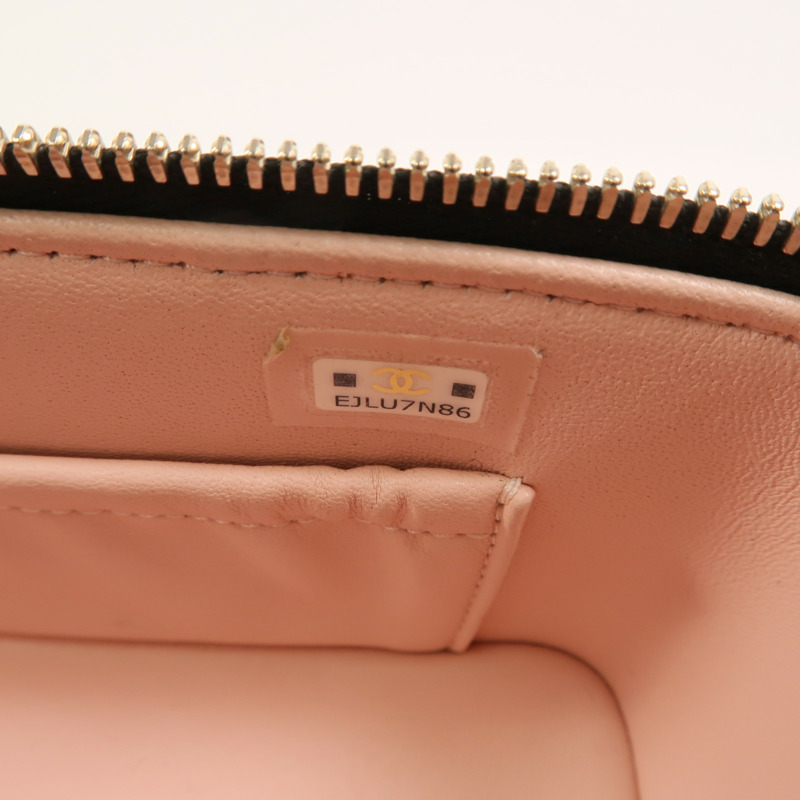 CHANEL 羊皮皮革Vanity Case鏈帶肩背袋-7