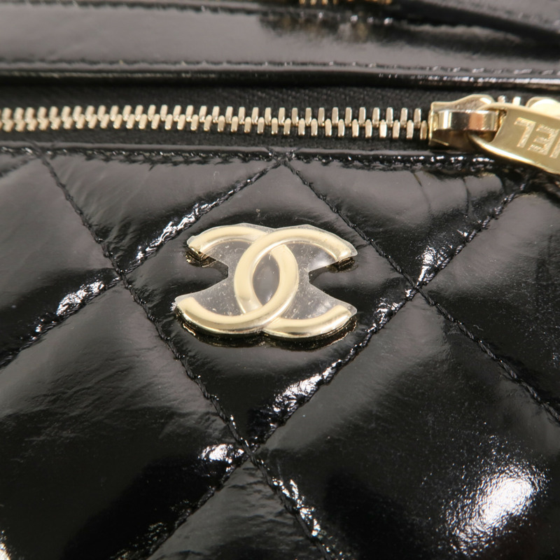 CHANEL 羊皮皮革Vanity Case鏈帶肩背袋-9