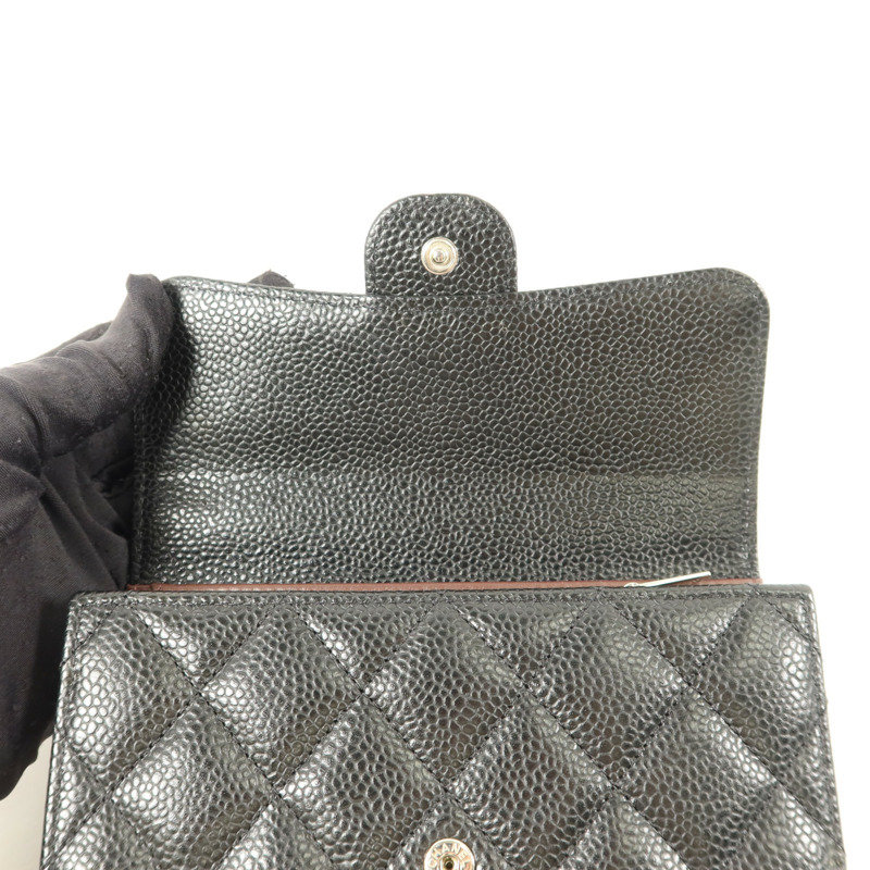 CHANEL 牛皮皮革Classic Medium Flap Wallet錢包-11