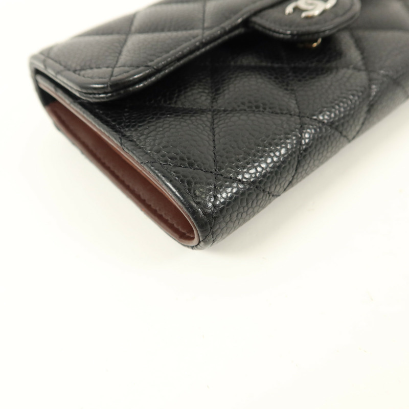 CHANEL 牛皮皮革Classic Medium Flap Wallet錢包-13