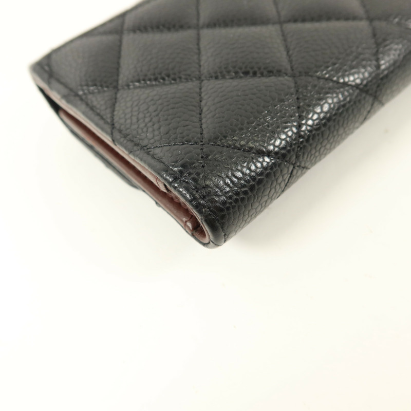 CHANEL 牛皮皮革Classic Medium Flap Wallet錢包-15