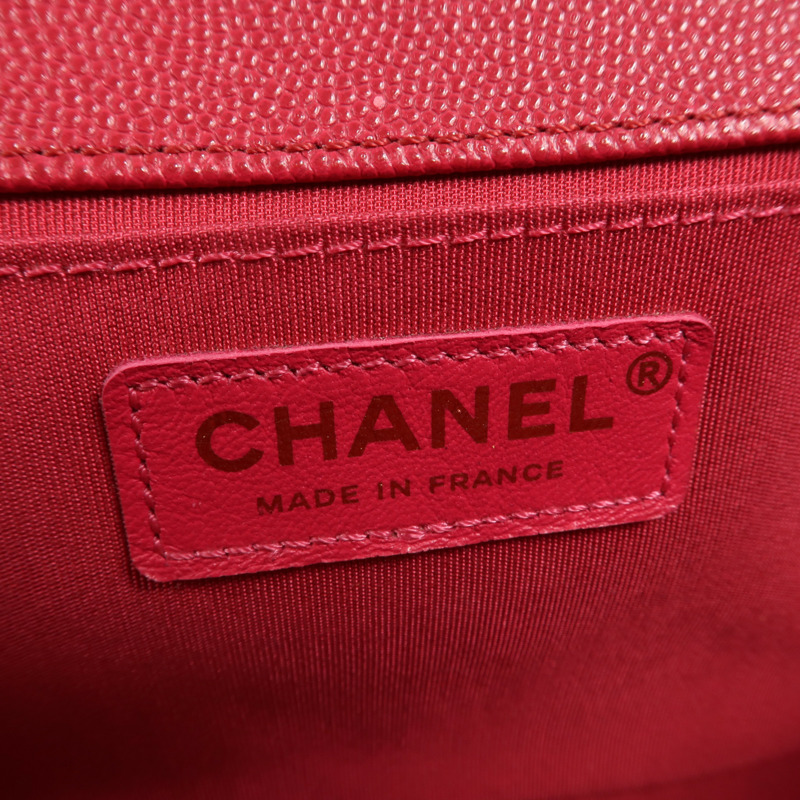 CHANEL 牛皮皮革Boy 25鏈帶肩背袋-5