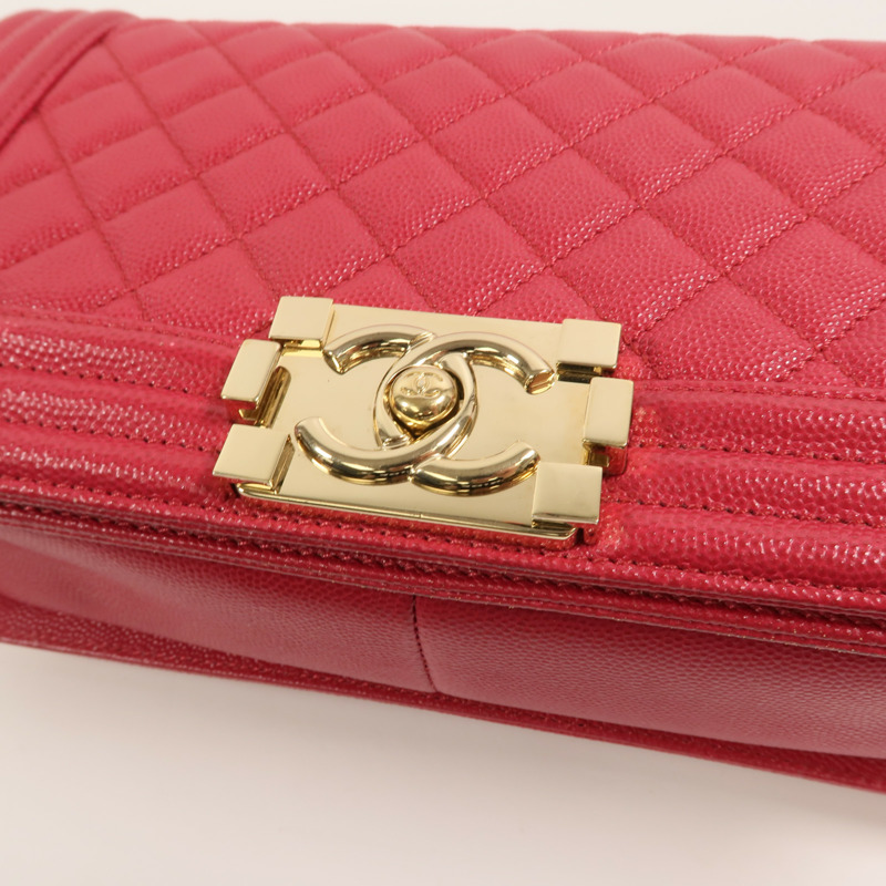 CHANEL 牛皮皮革Boy 25鏈帶肩背袋-8