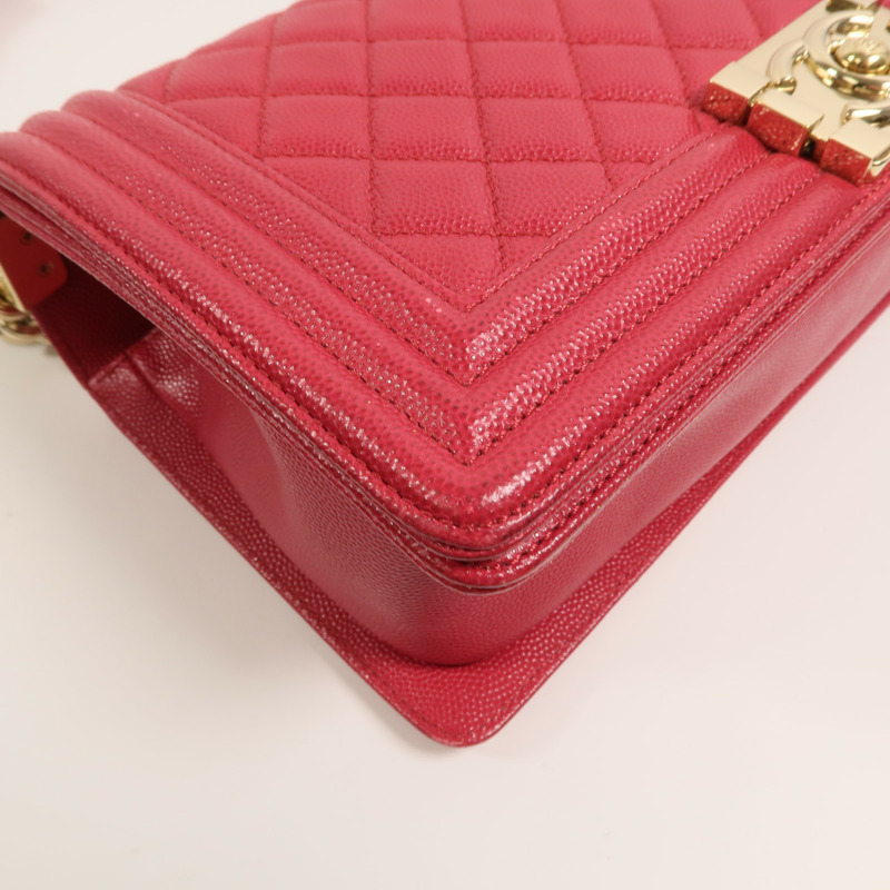 CHANEL 牛皮皮革Boy 25鏈帶肩背袋-12