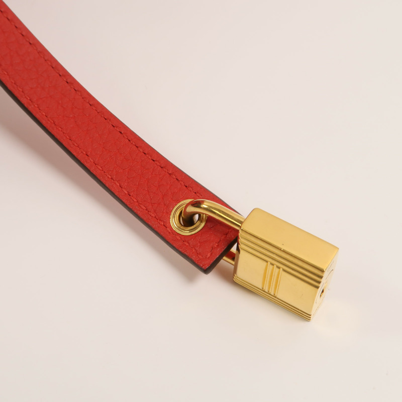 HERMES Clemence皮革Picotin MM手挽袋Vermillon-8