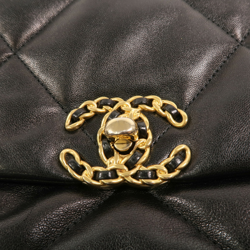 CHANEL 羊皮皮革C19 Small鏈帶手挽肩背兩用袋-8