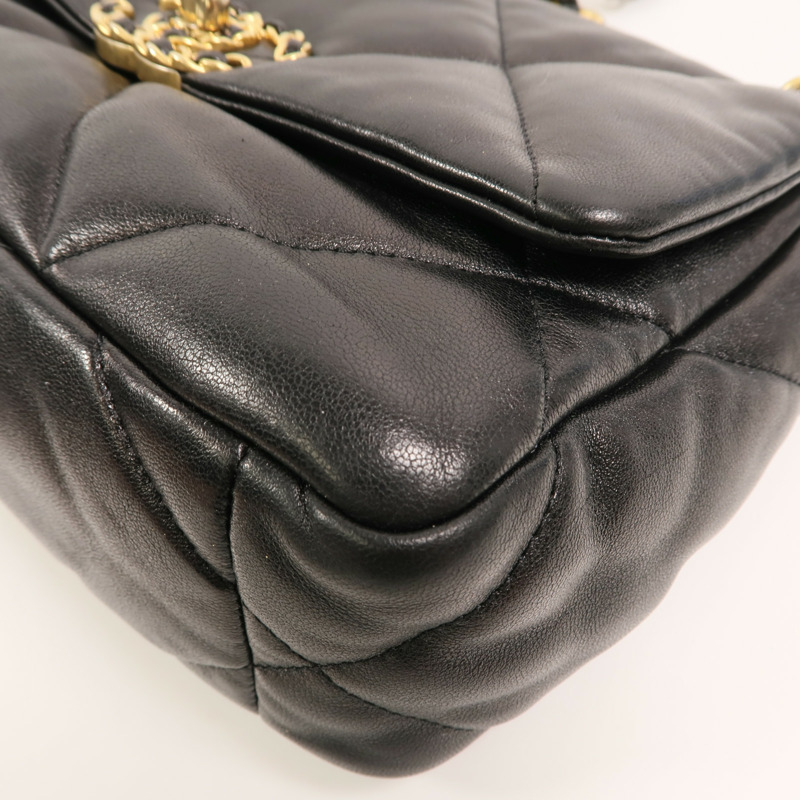 CHANEL 羊皮皮革C19 Small鏈帶手挽肩背兩用袋-9