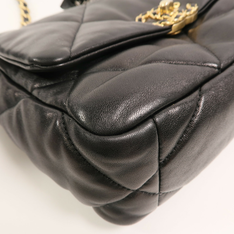 CHANEL 羊皮皮革C19 Small鏈帶手挽肩背兩用袋-10