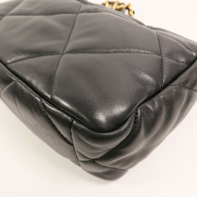 CHANEL 羊皮皮革C19 Small鏈帶手挽肩背兩用袋-11